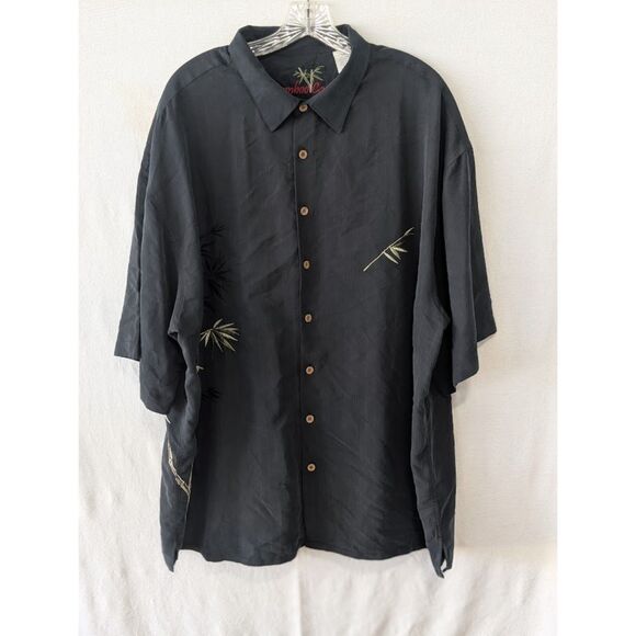 Bamboo Cay Other - Bamboo Cay Black Embroidered Button Up Shirt Men's Size 3XL